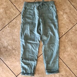 Olive Old Navy Linen Pant